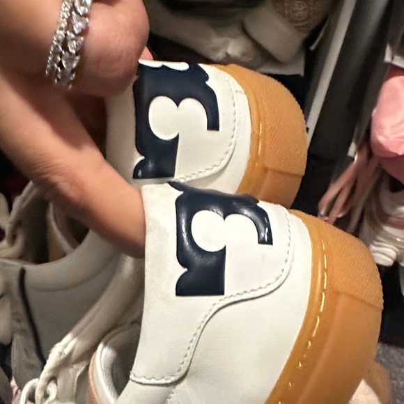 Tory Burch White & Gum Platform Sneakers - Picture 6 of 6
